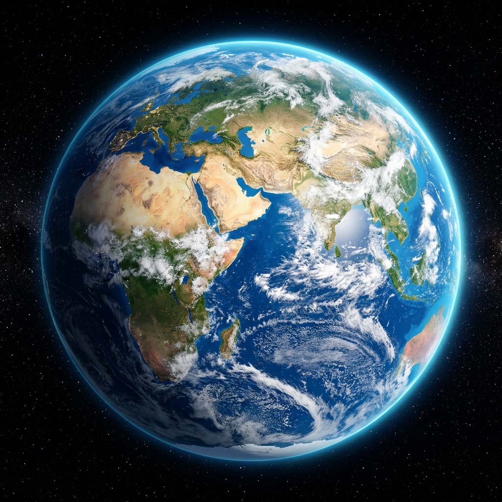 Photorealistic 3D Planet Earth Satellite View